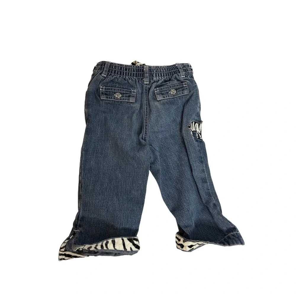 Gymboree‎ Mod Zebra Belted Denim Jeans 18-24 Months